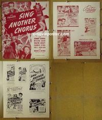 #A758 SING ANOTHER CHORUS pressbook '41 Frazee, Downs