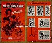#A761 SLAUGHTER pressbook '72 Jim Brown classic!