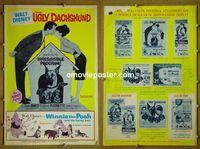 #A865 UGLY DACHSHUND/WINNIE THE POOH & THE HONEY TREE pressbook '66