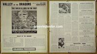 #A875 VALLEY OF THE DRAGONS pressbook '61 Danova