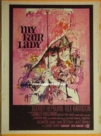 B013 MY FAIR LADY 30x40 movie poster '64 Hepburn, Harrison