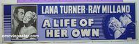 B062 LIFE OF HER OWN banner movie poster '50 Lana Turner