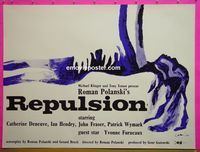 B037 REPULSION British quad movie poster R70s Polanski, Deneuve