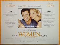 B042 WHAT WOMEN WANT DS British quad movie poster 2000 Gibson