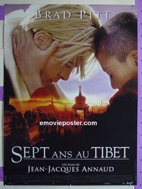 B069 7 YEARS IN TIBET French movie poster '97 Brad Pitt