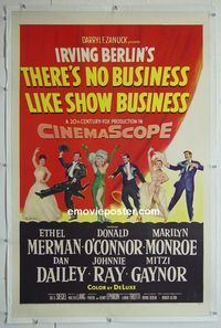 B001 THERE'S NO BUSINESS LIKE SHOW BUSINESS pbacked one-sheet movie poster