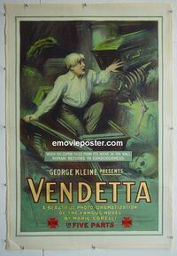 B325 VENDETTA linen one-sheet movie poster '14 horror film