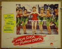 C677 AARON SLICK FROM PUNKIN CRICK lobby card #1 52 Dinah Shore