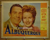 C705 ALBUQUERQUE lobby card #7 '48 Randolph Scott, Britton