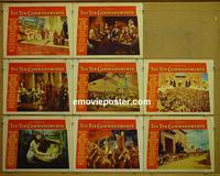 F001 10 COMMANDMENTS  8 lobby cards '56 Charlton Heston