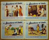 F725 ADVENTURES OF SADIE 4 lobby cards '55 sexy Joan Collins!