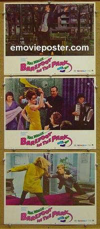 F763 BAREFOOT IN THE PARK 3 lobby cards '67 Redford,Fonda
