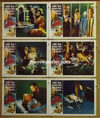 F683 BIG COMBO 6 lobby cards '55 classic film noir!