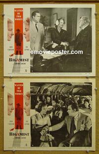 F864 BIGAMIST 2 lobby cards '53 Joan Fontaine, Ida Lupino