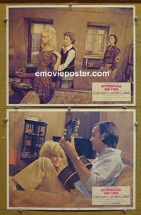 F878 BUTTERFLIES ARE FREE 2 lobby cards '72 Goldie Hawn