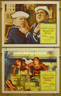 F918 EVERYTHING'S DUCKY 2 lobby cards '61 Rooney, Hackett