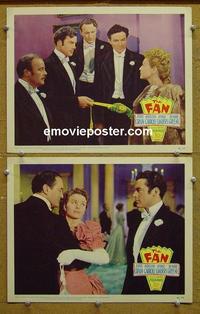 F922 FAN  2 lobby cards '49 Jeanne Crain, Otto Preminger