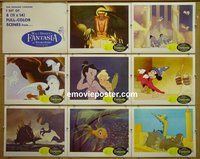 F185 FANTASIA 8 lobby cards w/envelope R63 Mickey Mouse, Disney