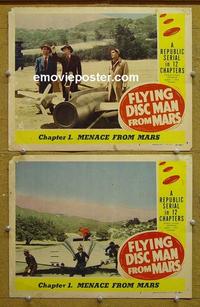 F828 FLYING DISC MAN FROM MARS 2 Chap 1 lobby cards '50 full-color!