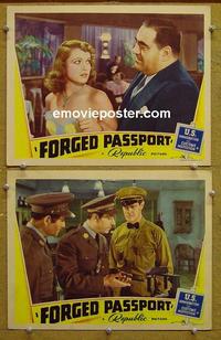 F930 FORGED PASSPORT 2 lobby cards '39 Kelly, Lang