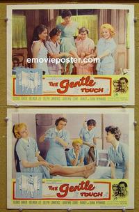 F937 FEMININE TOUCH 2 lobby cards '57 Belinda Lee