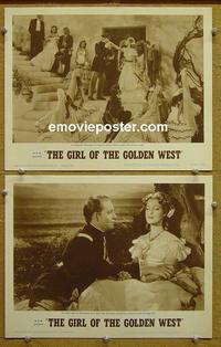 F941 GIRL OF THE GOLDEN WEST  2 lobby cards R62 MacDonald