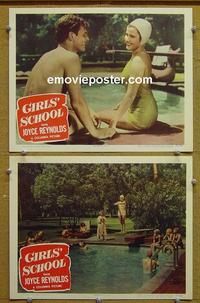 F942 GIRLS' SCHOOL  2 lobby cards '50 Joyce Reynolds