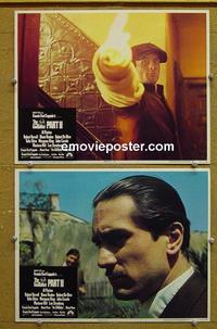 F943 GODFATHER 2 2 lobby cards '74 great De Niro scenes!