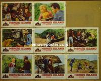 F240 HERO'S ISLAND 8 lobby cards '62 James Mason, Neville Brand