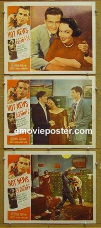 F781 HOT NEWS  3 lobby cards '53 Stanley Clements