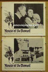 F965 HOUSE OF THE DAMNED  2 lobby cards '63 living dead!