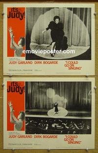 F966 I COULD GO ON SINGING 2 lobby cards '63 Judy Garland