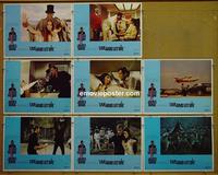F327 LIVE & LET DIE 8 lobby cards '73 Moore as James Bond