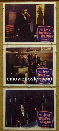 F790 LONE WOLF & HIS LADY 3 lobby cards '49 Ron Randell