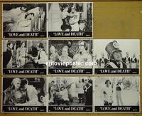 F339 LOVE & DEATH 8 lobby cards '75 Woody Allen, Keaton