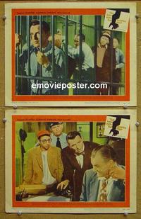 G012 MAN WITH THE GOLDEN ARM 2 lobby cards '55 Frank Sinatra