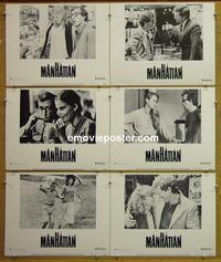 F692 MANHATTAN  6 lobby cards '79 Woody Allen, Hemingway