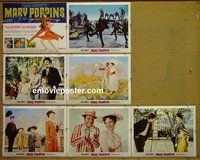 F668 MARY POPPINS 7 lobby cards R73 Julie Andrews, Disney