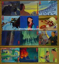 F615 MULAN 12 lobby cards '98 Walt Disney Asian cartoon!