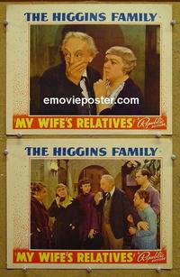 G024 MY WIFE'S RELATIVES 2 lobby cards '39 Higgins Family