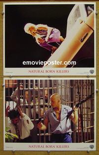 G028 NATURAL BORN KILLERS 2 lobby cards '94 Oliver Stone