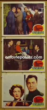 F798 NO QUESTIONS ASKED 3 lobby cards '51 film noir!