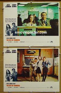 G039 OUT-OF-TOWNERS  2 lobby cards '70 Jack Lemmon