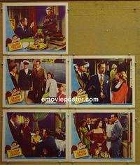F718 SAXON CHARM 5 lobby cards '48 Montgomery, Susan Hayward