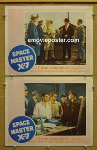 G098 SPACE MASTER X-7 2 lobby cards '58 Williams, Thomas