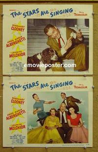 G101 STARS ARE SINGING 2 lobby cards '53 Rosemary Clooney