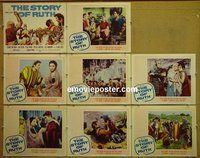 F528 STORY OF RUTH 8 lobby cards '60 Whitman, Tom Tryon