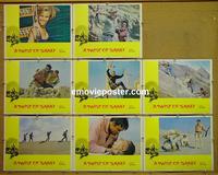 F572 TWIST OF SAND 8 lobby cards '68 Honor Blackman
