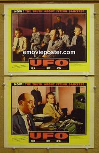 G139 UFO 2 lobby cards '56 flying saucer sci-fi!