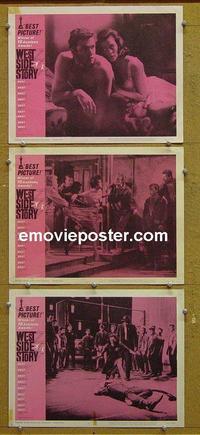 F821 WEST SIDE STORY 3 lobby cards R62 Natalie Wood